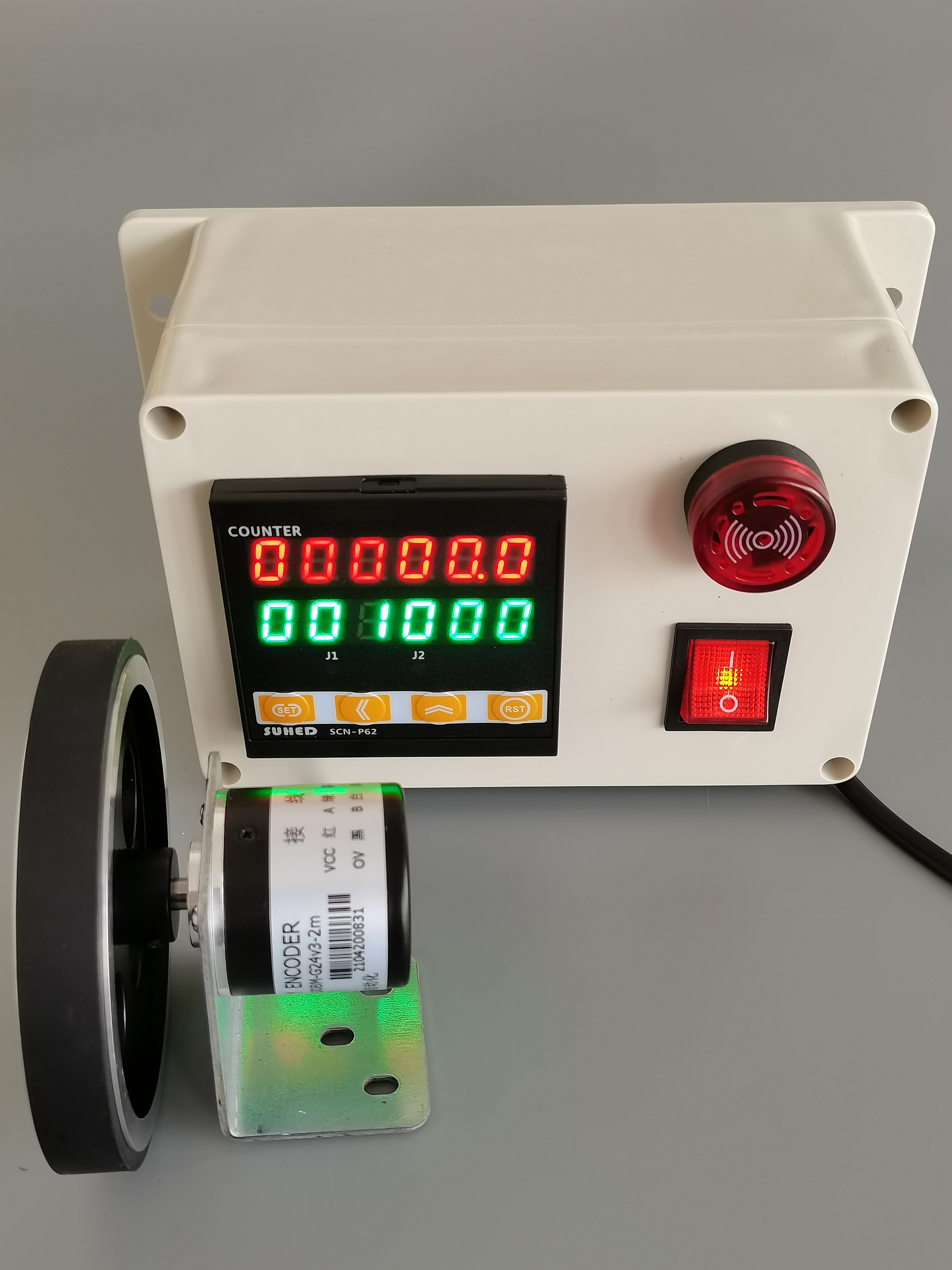 Industrial electronic digital display roller speed meter High precision encoder Line speed meter Intelligent alarm control tachometer