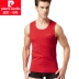 Áo vest nam Pierre Cardin Thanh niên Cotton liền mạch thể thao màu trắng Hurdle Slim Fit tay áo - Áo vest Áo vest