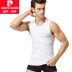 Áo vest nam Pierre Cardin Thanh niên Cotton liền mạch thể thao màu trắng Hurdle Slim Fit tay áo - Áo vest Áo vest
