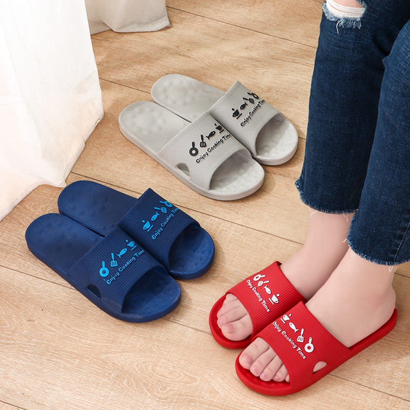 Home slippers women Summer indoor non-slip deodorant cool slippers Soft bottom Home Four Seasons bath Bathroom Slippers women