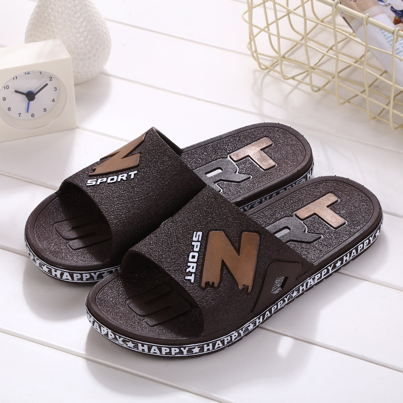 New Korean version slippers men's summer indoor anti-slip home bathroom bath with thick underfloor sandals men and women trendy outside