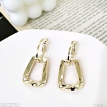 Liyin jewelry high-end geometric earrings 2020 new trend 925 silver needle Korean temperament net red simple earrings