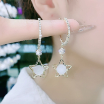 Pentagonal Star Earrings Woman Summer 2021 New Tide Original Design Pure Silver Needle Temperament 100 Hitch Stars Ear Accessories