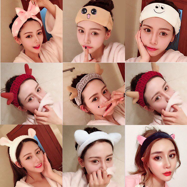 Hair ring wash hair band Hair band Face wash makeup bundle Hair clip Sweet Korean cute new headdress hair accessories ears