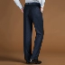 Pierre Cardin quần len nam trung niên quần cao eo lỏng lẻo phù hợp với quần cha dày quần quần âu trắng Suit phù hợp