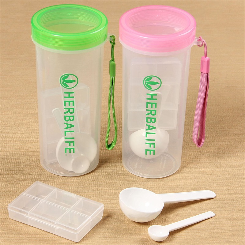 He Baofu protein powder milkshake cup four-piece combination milkshake cup fitness sports shaker cup set with scale