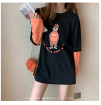 2020 maternity cotton new autumn jacket with base shirt women loose pregnant women fake two long sleeve T-shirt