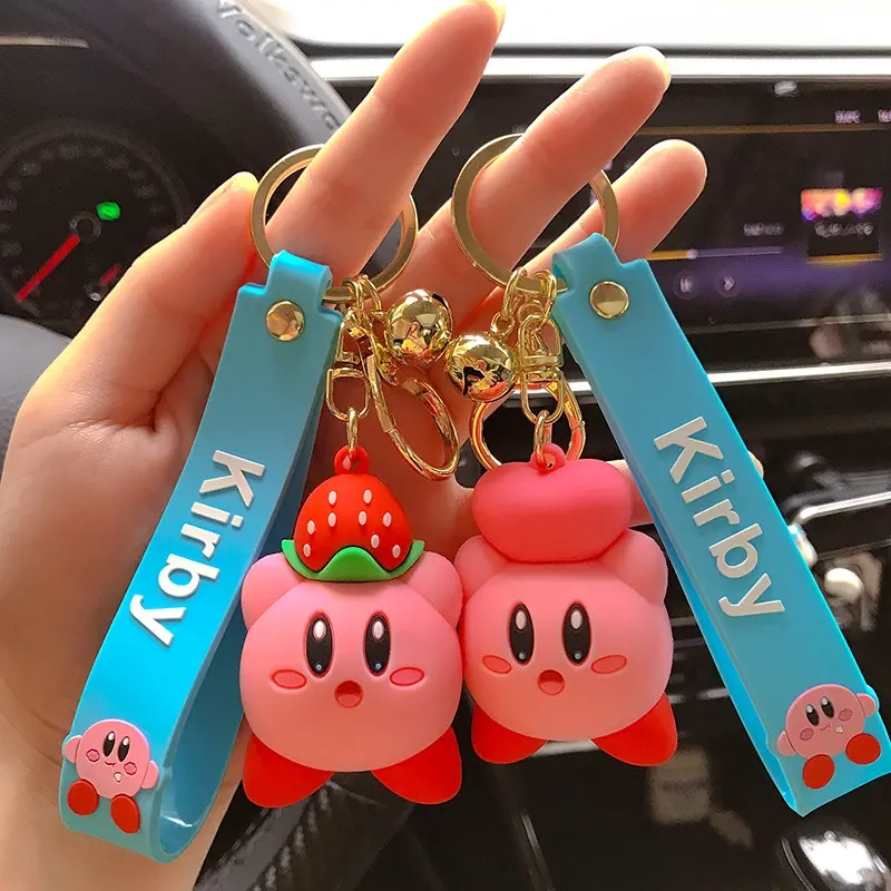 Cartoon Kirby Key Pendant Creative Cute Keychain Bag Decoration Gift Pvc Keychain
