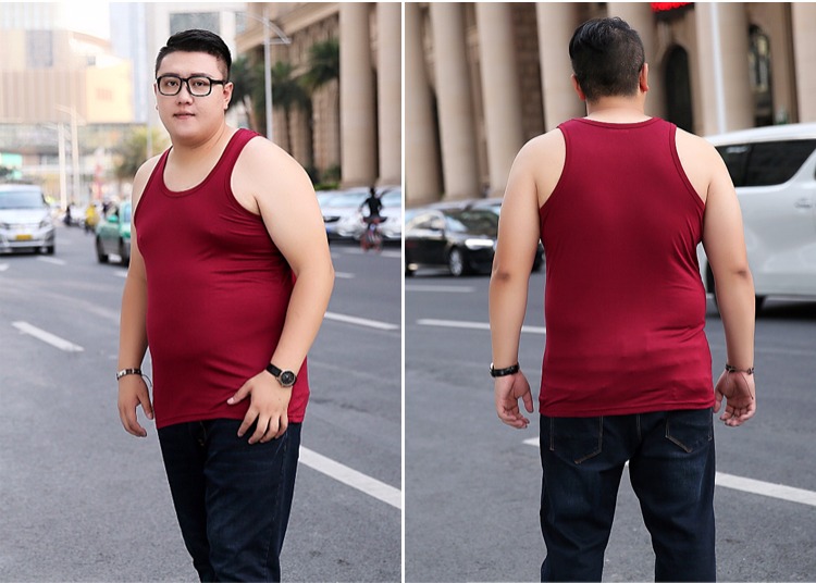 Áo vest nam size lớn 200 kg cộng với phân bón XL thêm mùa hè rộng rãi chất béo đáy áo modal cotton áo lót k dây