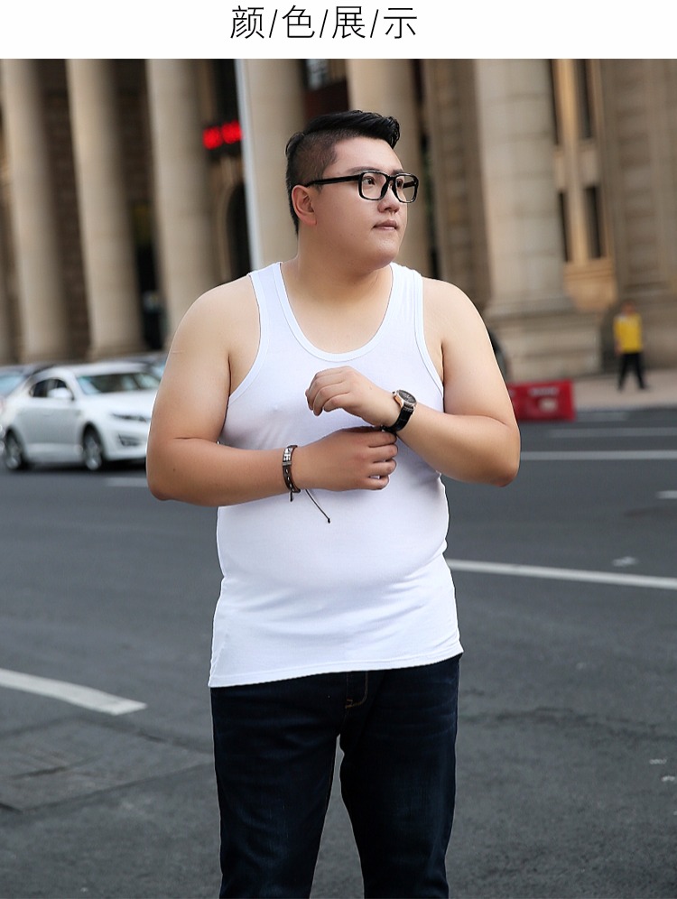 Áo vest nam size lớn 200 kg cộng với phân bón XL thêm mùa hè rộng rãi chất béo đáy áo modal cotton áo lót k dây