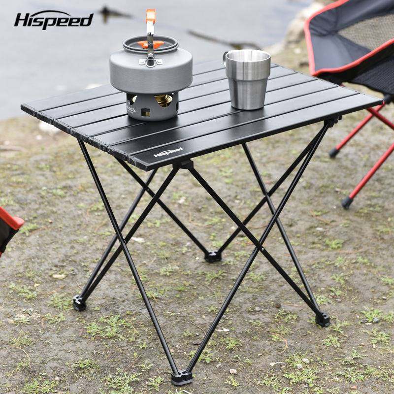 Camping table Hispeed flag speed aluminum alloy outdoor folding table portable camping picnic table outdoor barbecue