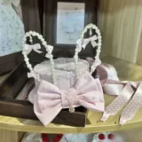 Оригинальный розовый милый аксессуар для волос с бантиком, стиль Лолита, цветочный принт, наряжаться