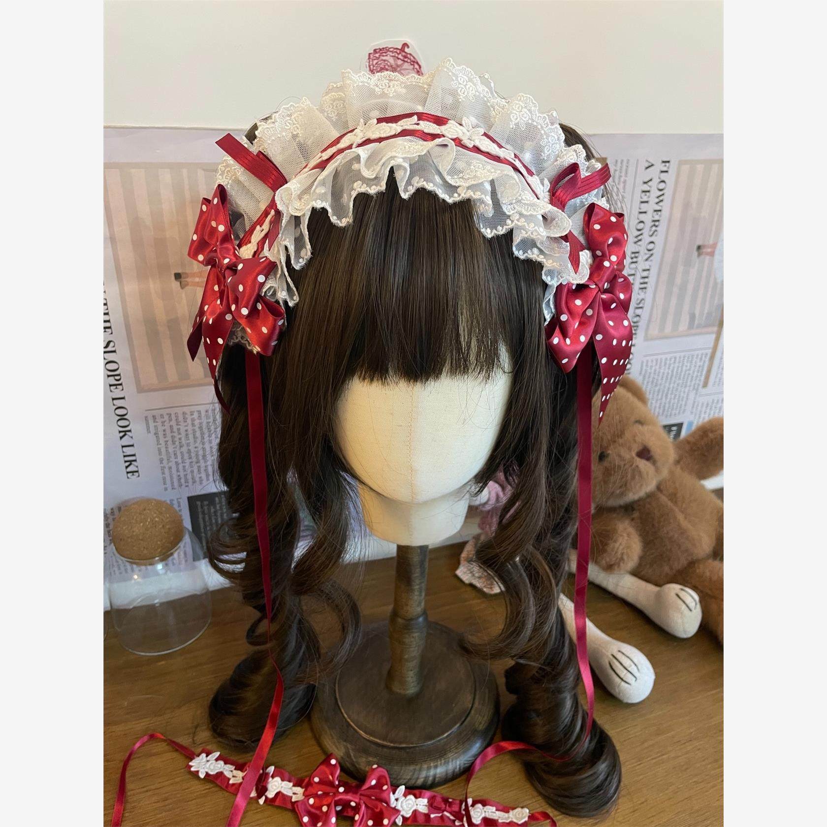 仲夏物语草莓天使手作发带&小礼帽🎀🎀-lolita洛丽塔配饰小物-淘宝好物网