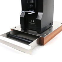 Coffee grounds bucket slag knock box coffee powder bucket commercial thick drawer type waste powder tube stainless steel wood edge