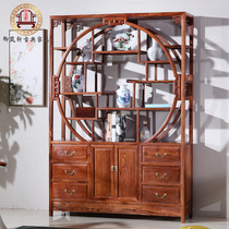 Bogu frame Redwood furniture Hedgehog Purple Sandalwood Rosewood Multitreasure Chest of Chinese Living Room Tea Room Partition Wall-Guan Guan Cabinet
