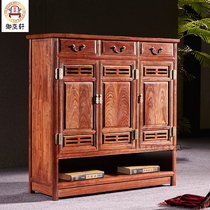 Chinese Red Wood Tingle Hedgehog Purple Sandalwood Door Hall Locker Pear Xuanguan Cabinet Solid Wood Shoe Cabinet Home Doorway Minimalist Shoe Rack