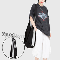 (Sitting and eating mountain air)South Koreas new large-capacity functional color-matching messenger backpack canvas shoulder bag womens tide