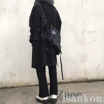  (Sitting and eating mountain air)South Korea reflective large-capacity messenger ins tooling high street shoulder bag functional casual backpack