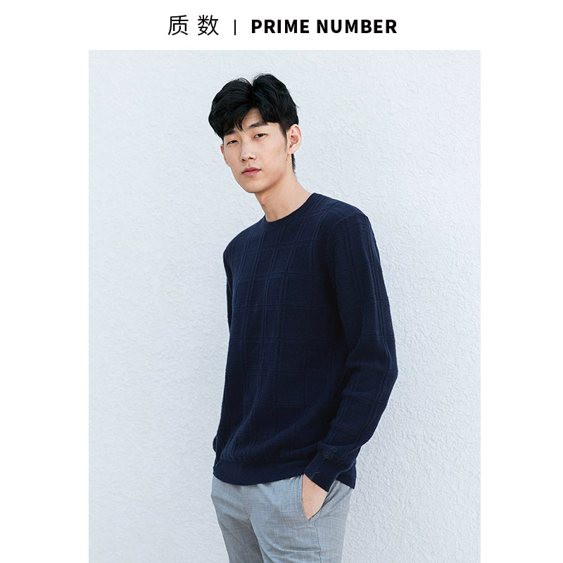 Áo len nam mùa xuân 2019 mới len và áo len cashmere pha trộn áo len cổ tròn cho nam PC3K046 - Áo len