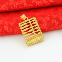 Jinman multi gold Abacus simulation yellow gold men and women pendants lucky wedding gold jewelry business boom