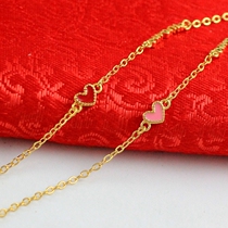 Korean fashion peach heart thin bracelet sand gold jewelry imitation gold festive jewelry factory direct sales do not fade for a long time