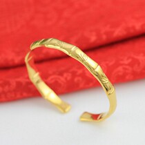Jin Mando simulation Vietnam sand gold bamboo festival girl bracelet bamboo leaf open bracelet for a long time does not fade brass first jewelry