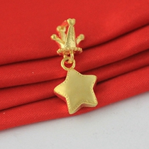 Japan-ROK Fashion Pop Ornament E2 Stars Pendant Short lock Bone Chain Crown Prince is willing to star on a bestie