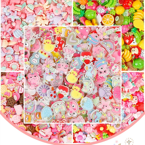 Мультяшные клейкие шпильки для волос, аксессуар, чехол для телефона, украшение для ногтей с аксессуарами, набор материалов ручной работы, «сделай сам»