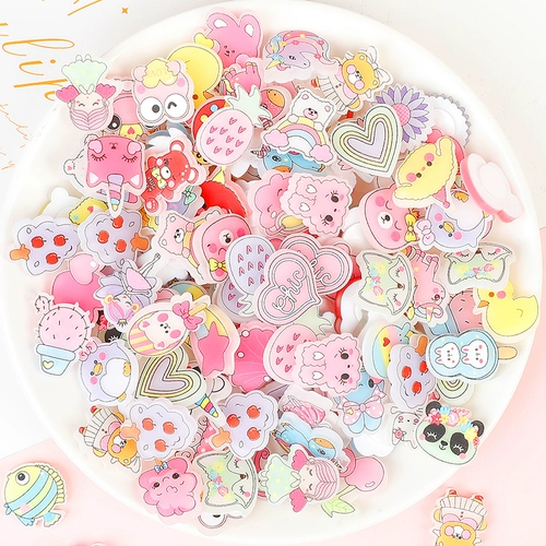 Мультяшные клейкие шпильки для волос, аксессуар, чехол для телефона, украшение для ногтей с аксессуарами, набор материалов ручной работы, «сделай сам»