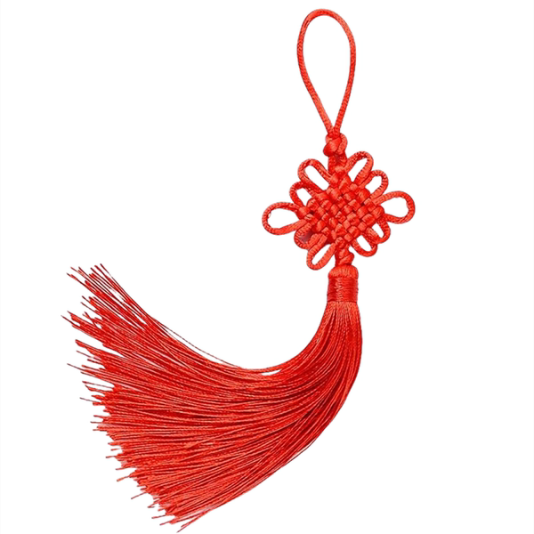 Six Chinese Knot Pendants, DIY Lantern Tassel Accessories, Decorative Red Tassels, Chinese Style Hanging Ornaments