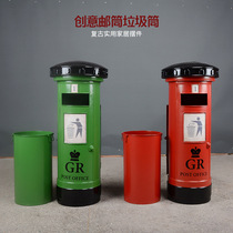 Retro Industrial Wind Creativity Infinitum Mail Silo Trash Cans Industrial Wind Iron Art Props Bar Café Decoration Pendulum