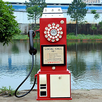 Large Iron Art Retro Nostalgia Telephone Model Mall Bar Beauty Chen Adornment Outdoor Pendulum photography props