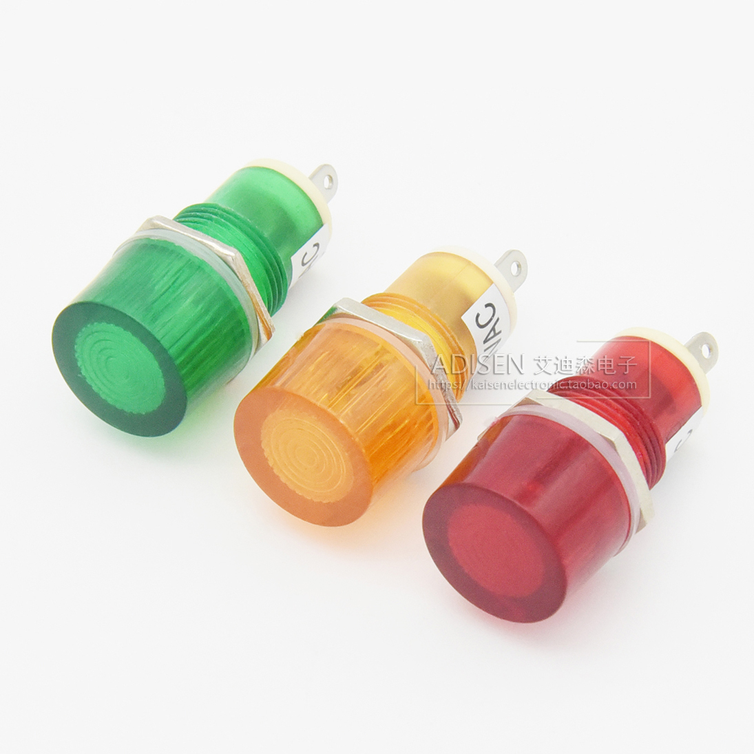 ADS15-4 Mounting hole Phi 15mm high convex head red and green industrial equipment power indicator signal light