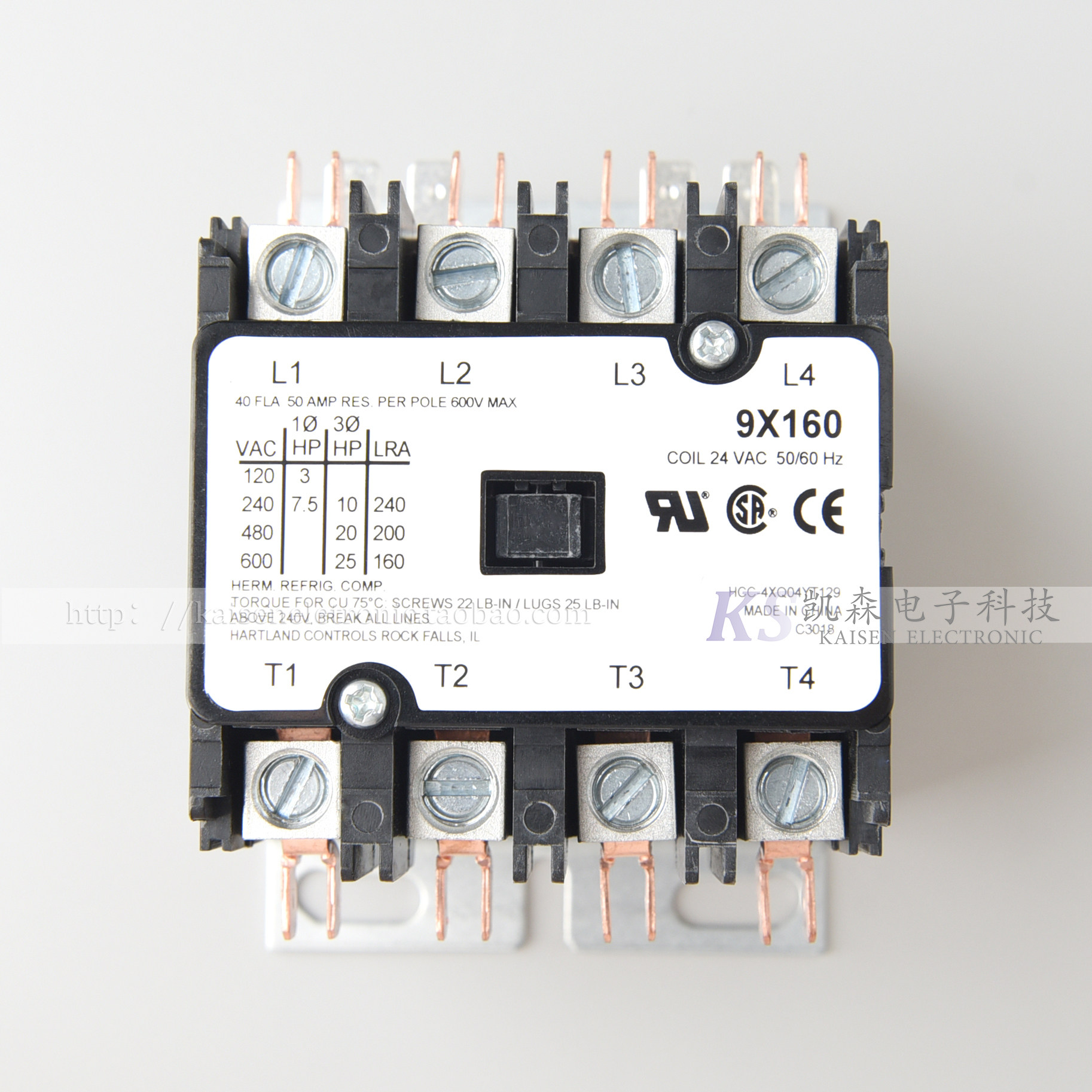 9X160 HCC-4XQ04YT129 24V 40A flying horse te THERMADYNE cutting machine ac contactor