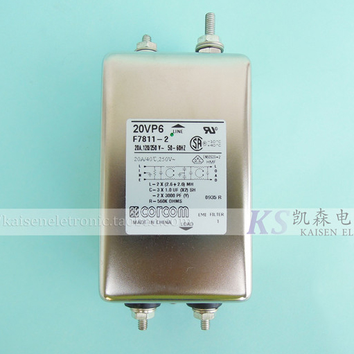 20VP6 VP Series F7811 6609038-2 Corcom 20A EMI IEC VDE UL filter-Taob