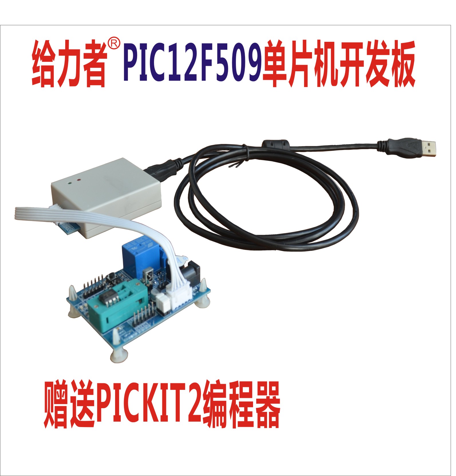 Powerman PIC12F509 Single Chip Learning Board Development Board Delivery PICKIT2 Simulator