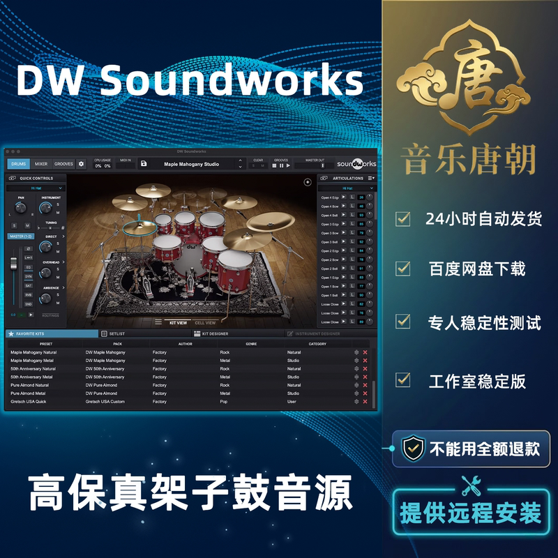 Dw Soundworks High-Fidelity Sampling Drum Sound Source Win+Mac