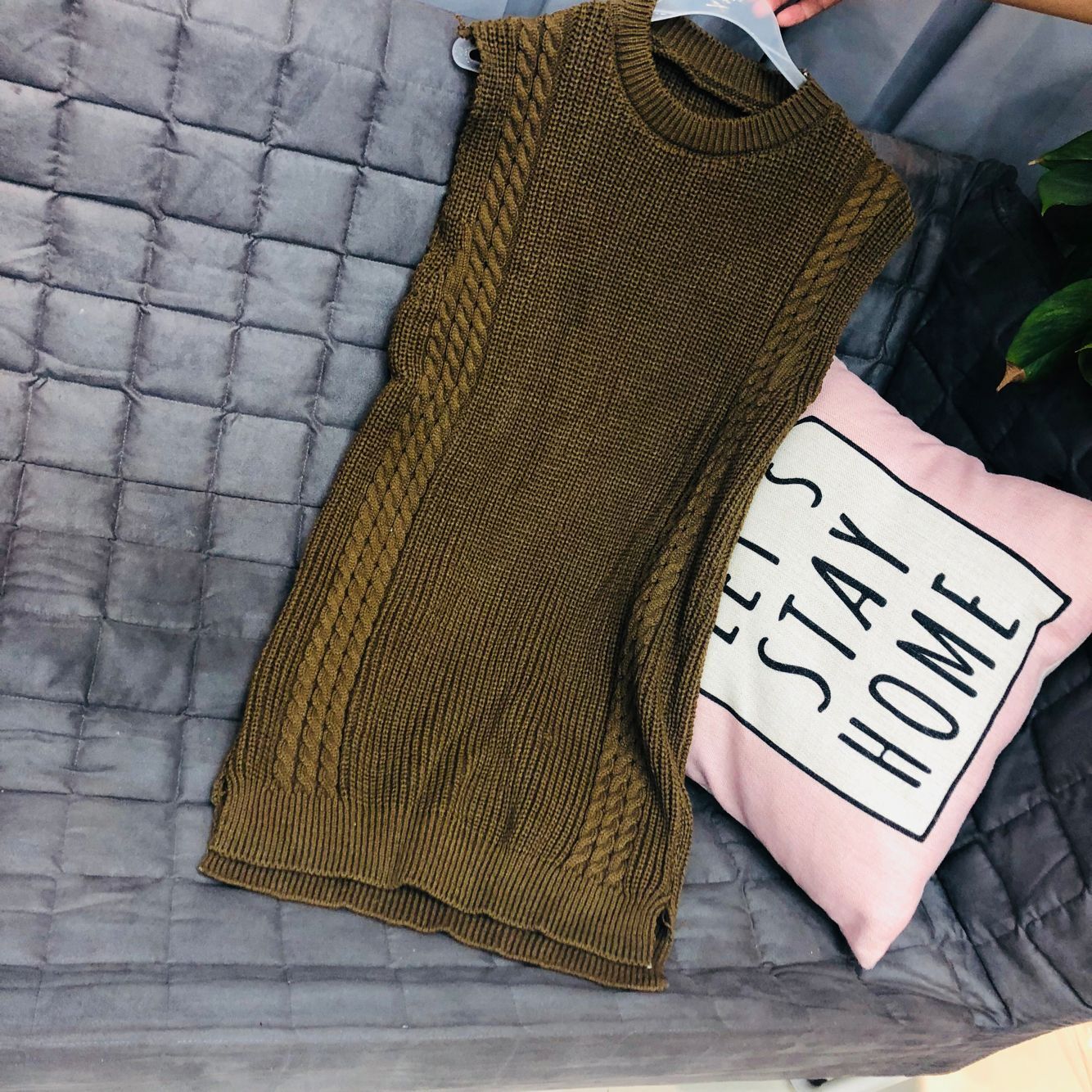 [Kilyu nhà cao cấp tùy chỉnh] màu rắn hoang dã dệt kim vest váy MY055 áo khoác vest nữ