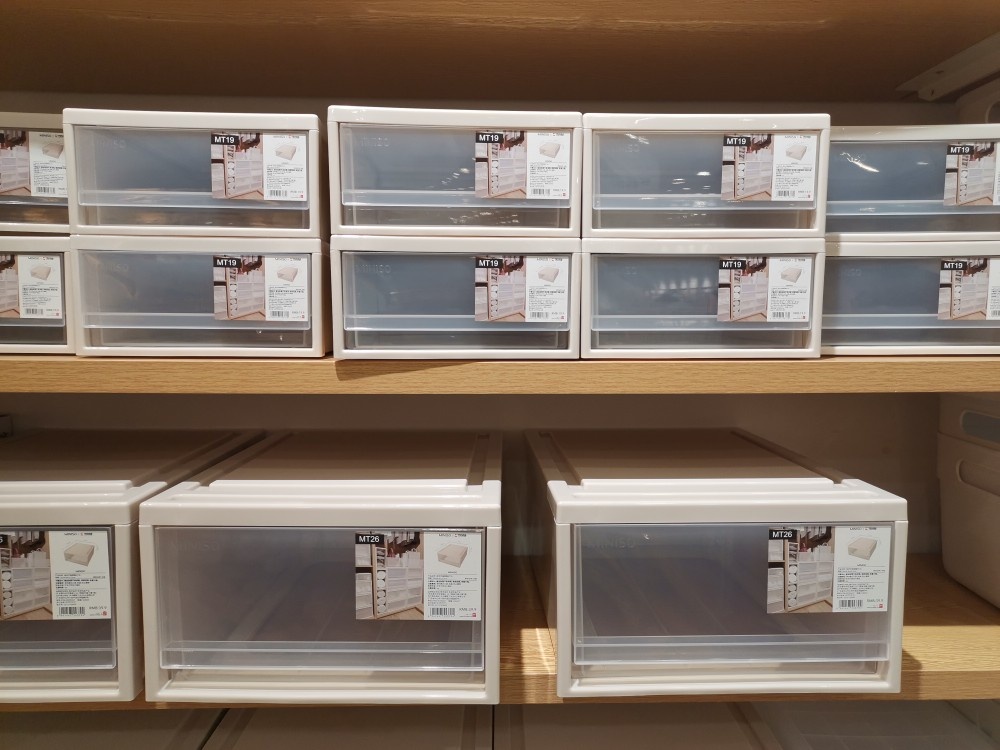 Japanese famous product miniso combined drawer box drawer storage box