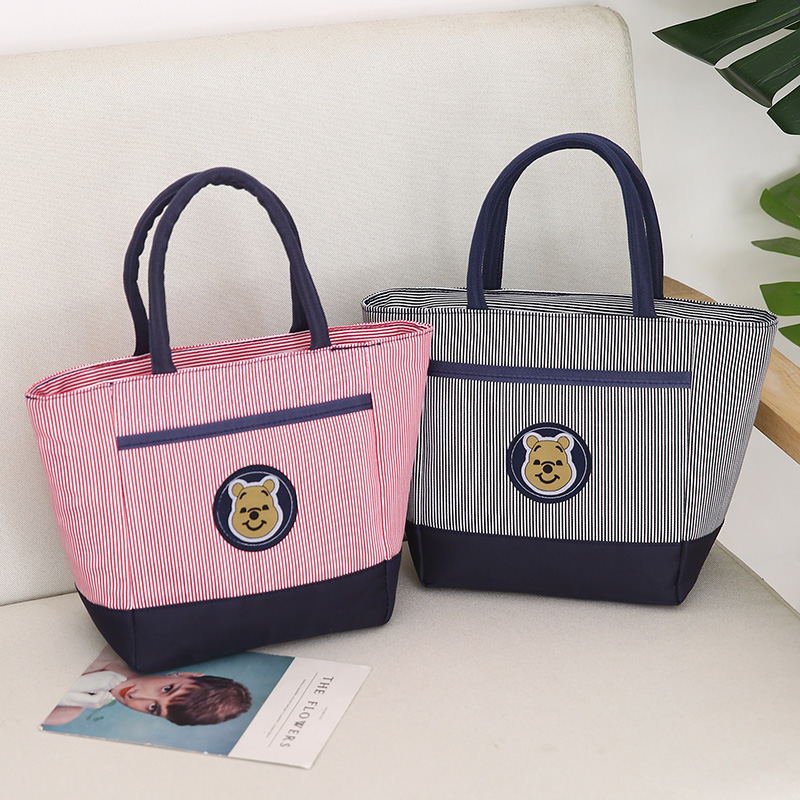 Bento with portable mom bag small canvas bag handbag mommy bag cute bento bag student with rice bag women's bag