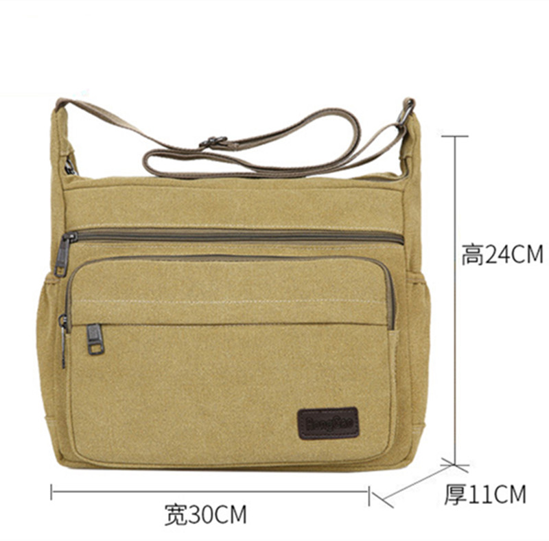 New classic men's bag big bag single shoulder inclined satchel bag men's single shoulder bag men's bag bag big-capacity couple sails cloth bag