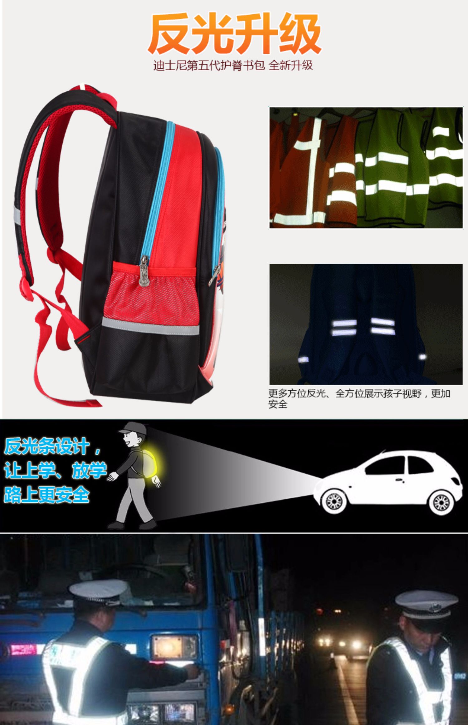 Disney schoolbag học sinh tiểu học 1-3-5 xe ba lô trẻ em 6-12 tuổi hoạt hình túi - Túi bé / Ba lô / Hành lý balo chống gù cho be lớp 1