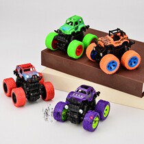 Inertia new random green four-wheel drive car Childrens boy model car anti-drop-resistant toy off-road vehicle sealed box