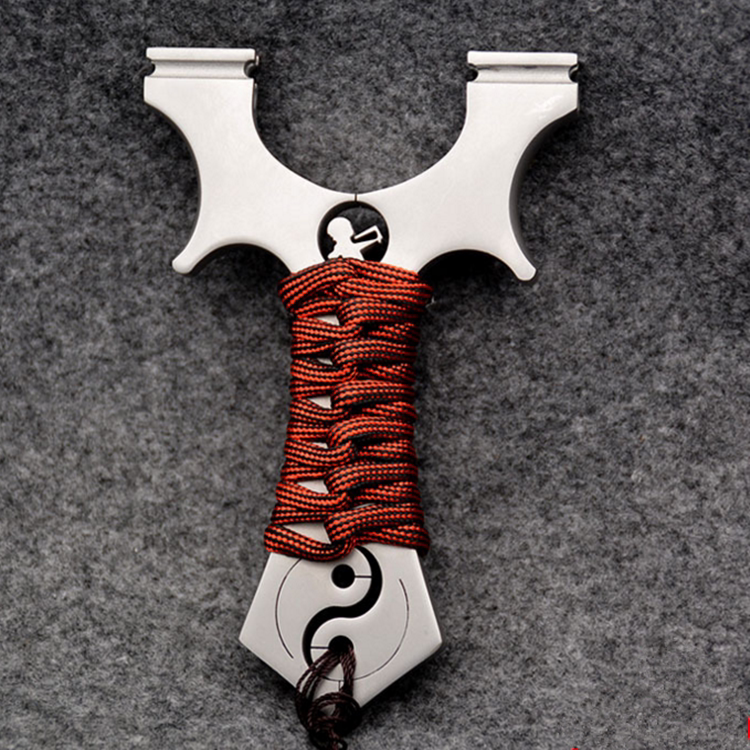 Direct Sales New Competitive Slingshot Stainless Steel Precision Peaking Point Traditional Outdoor Flat Leather Overtop Without Tying Tai Chi Cutting