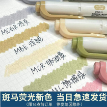 New color Japanese zebra zebra double head hand ledger fluorescent pen light elegant soft nature colorful marker pen cream yellow