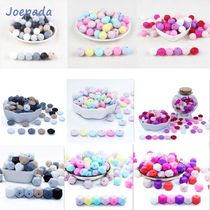 Joepada 30Pc 9 12 15mm Round Silicone Beads Tether Nürsing