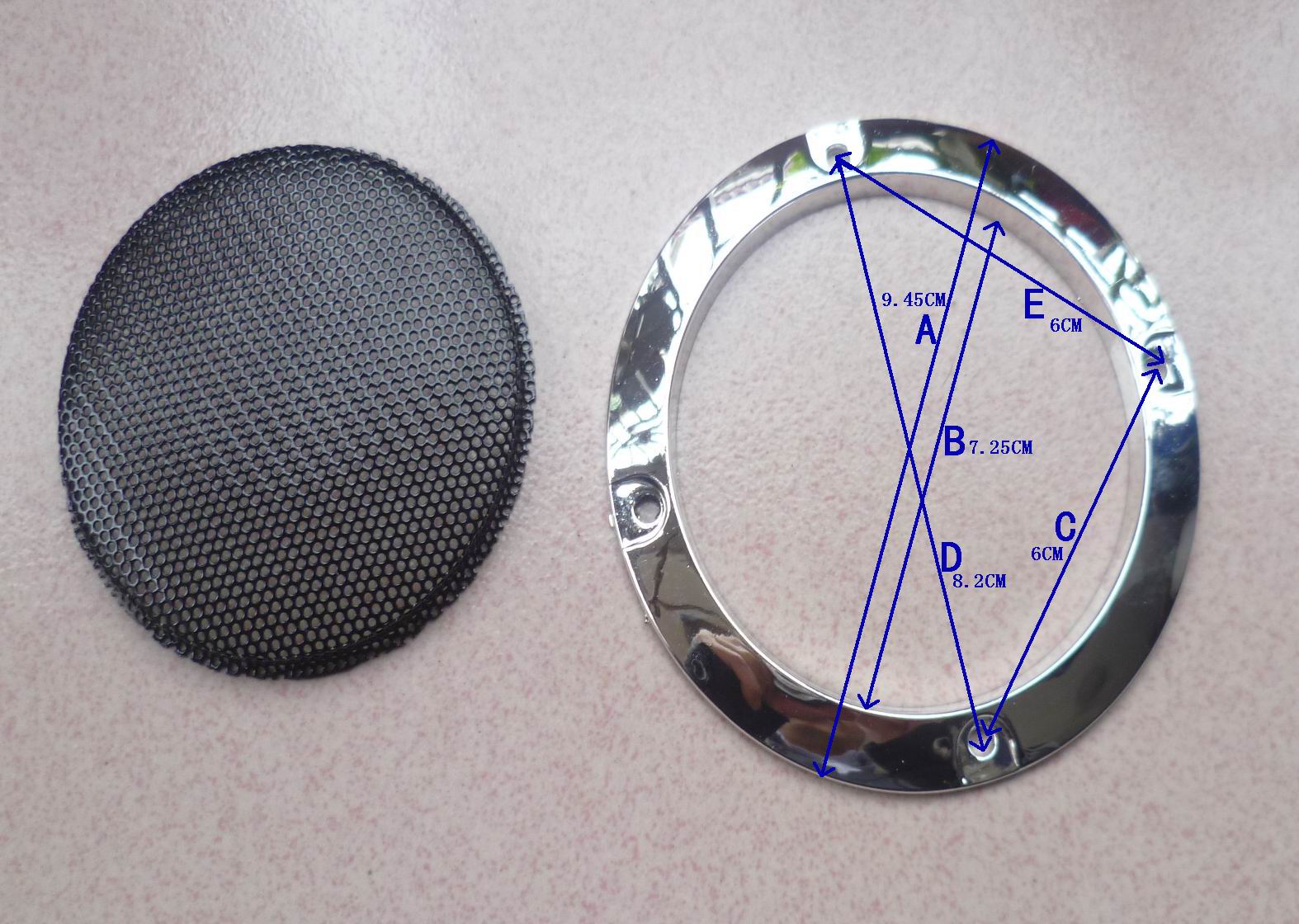 3 Inch Horn Decoration Ring Iron Mesh Silver Ring 3 Inch Horn Mesh Hood Trumpeter Horn Circle Sofa Sound Accessories