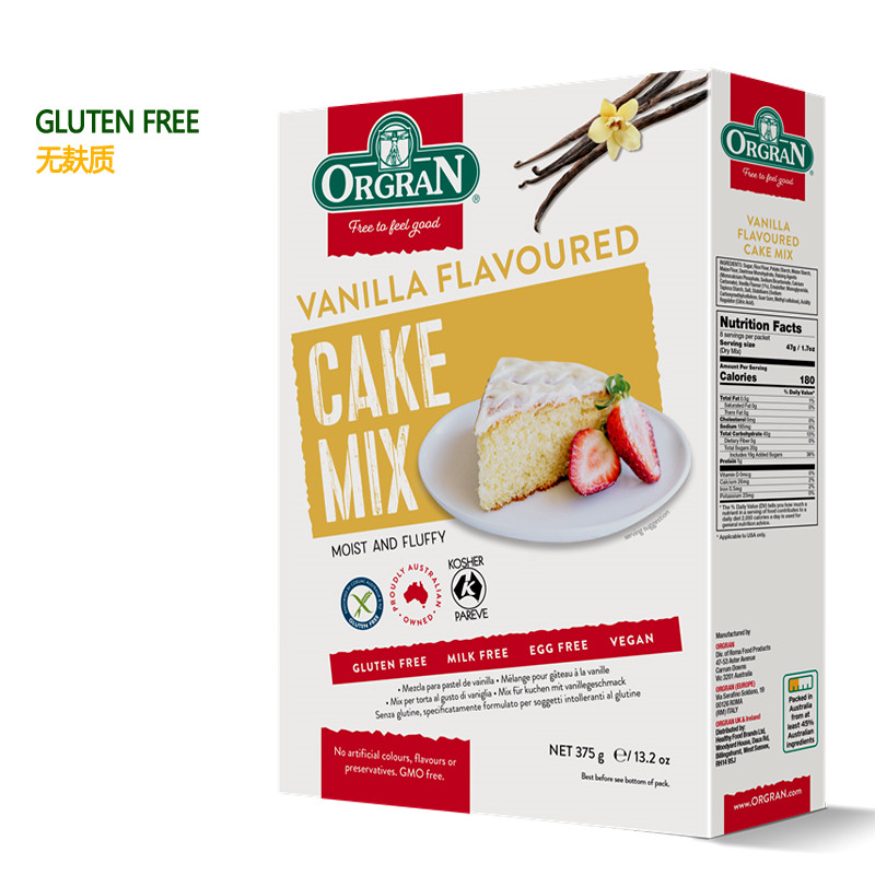 Orgran Australian Crown Vanilla Cake Premixed Powder Vanilla Cake Mix Home baking gluten-free cake powder
