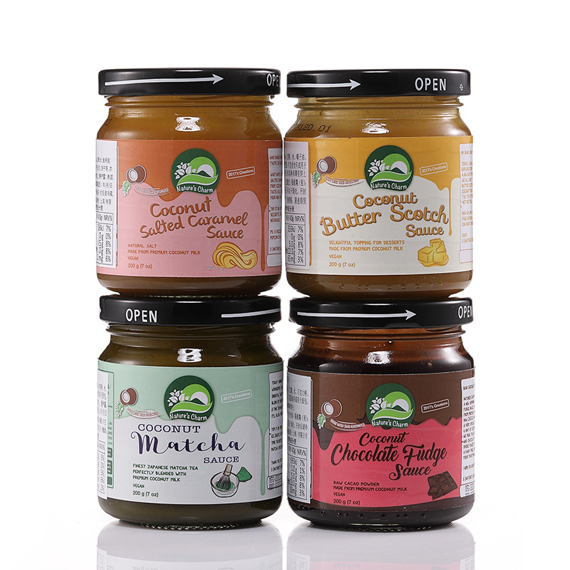 Natures Charm Coconut Sea Salt Caramel Sauce Pure Vegetarian Caramel Sauce Without Gluten Syrup