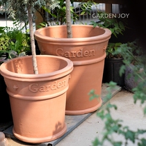Fall in love with the Garden) foreign trade pots crude pottery Garden Garden words round ladle mouth pot is not partial